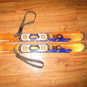 SALOMON Snowblades 91 cm Orange Mini Skis Snow blades
